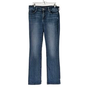 Nydj Marilyn Straight Jeans Blue sz 14 Flaw